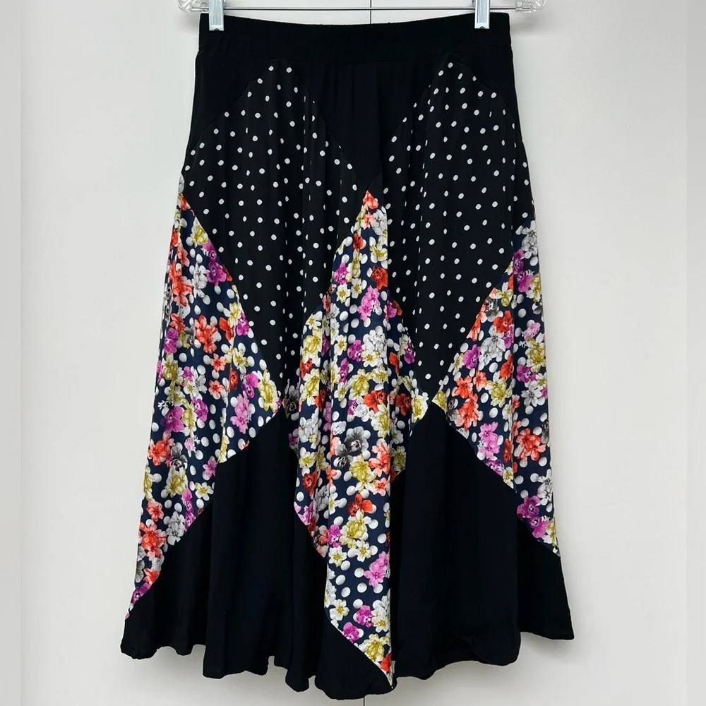 MAEVE ANTHROPOLOGIE | Floral and Polka Dot Women's Skirt - Picture 3 of 11
